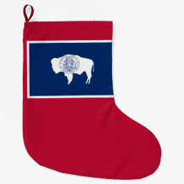 Meia De Natal Grande Bandeira de Wyoming