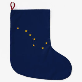 Meia De Natal Grande Bandeira do Alasca