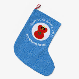 Meia De Natal Grande Bandeira do Anjo do Hanukkah Marroquino Personaliz