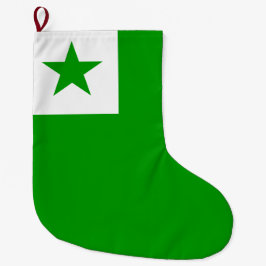 Meia De Natal Grande Bandeira do Esperanto