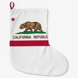 Meia De Natal Grande Bandeira do Estado da Califórnia