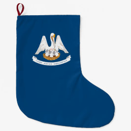Meia De Natal Grande Bandeira do Estado da Louisiana
