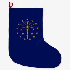 Meia De Natal Grande Bandeira do Estado de Indiana