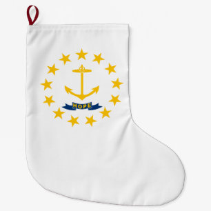Meia De Natal Grande Bandeira do Estado de Rhode Island