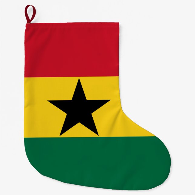 Meia De Natal Grande Bandeira do Gana (Frente)