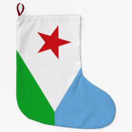 Meia De Natal Grande Bandeira do Jibuti (nação africana)