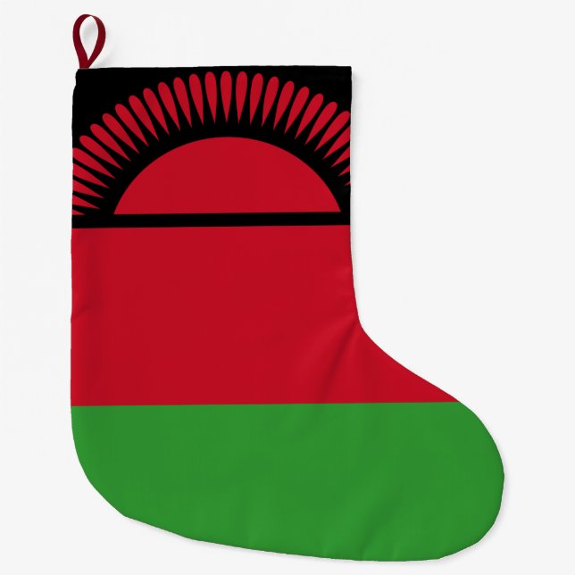 Meia De Natal Grande Bandeira do Malawi (Frente)