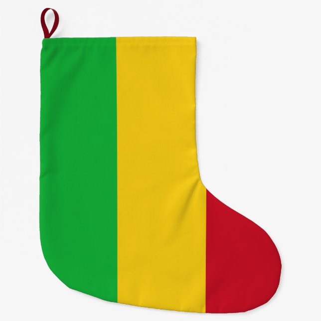 Meia De Natal Grande Bandeira do Mali (Frente)