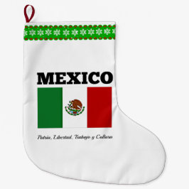 Meia De Natal Grande Bandeira do México