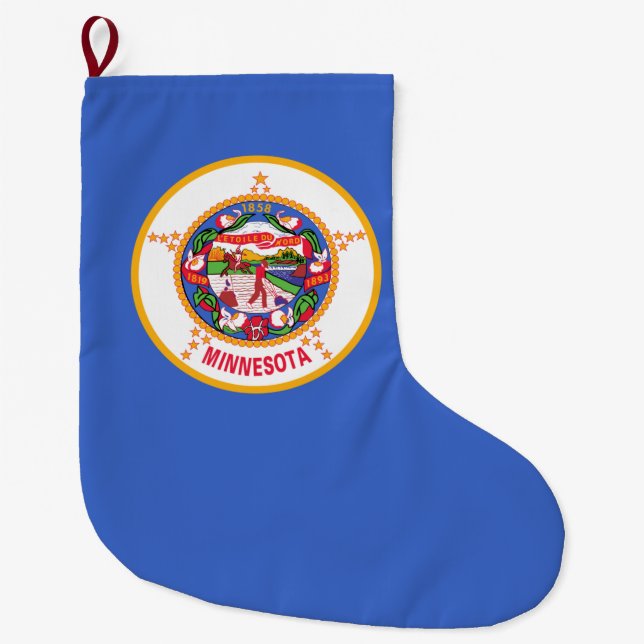 Meia De Natal Grande Bandeira do Minnesota (Estado dos EUA) (Frente)