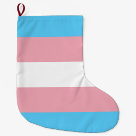 Meia De Natal Grande Bandeira do Orgulho Trans (Orgulho Transgênero)