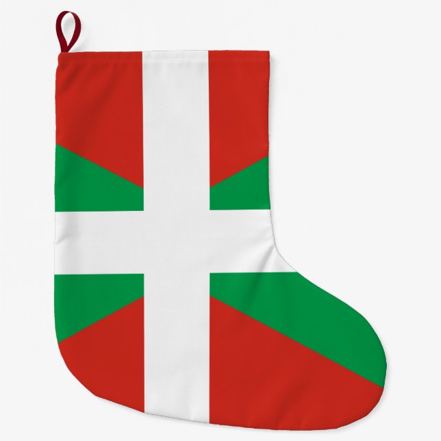Meia De Natal Grande Bandeira do País Basco (Frente)