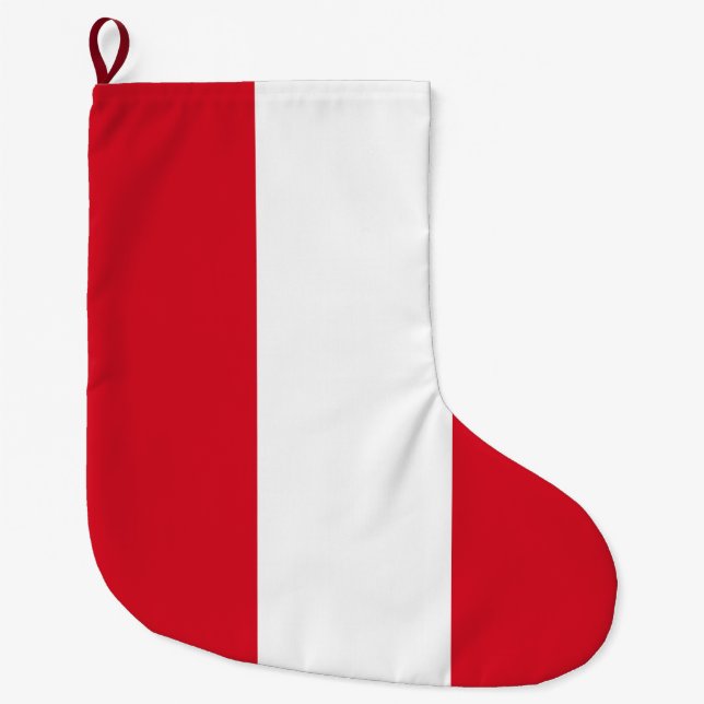Meia De Natal Grande Bandeira do Peru (Frente)