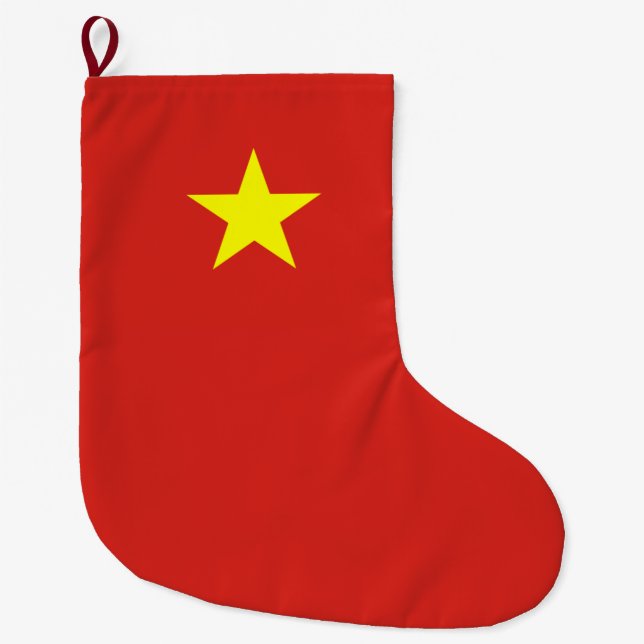 Meia De Natal Grande Bandeira do Vietname (Frente)