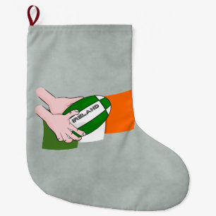 Meia De Natal Grande Bandeira dos Apoiadores da Equipe de Rugby da Irla