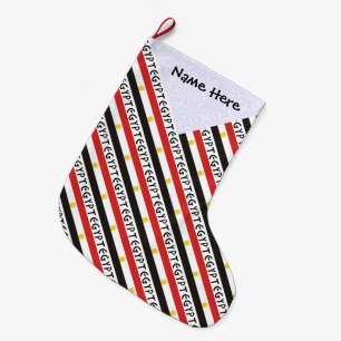 Meia De Natal Grande Bandeira Egípcia Egito Nome Personalizado em Mosai