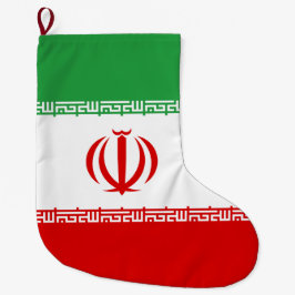 Meia De Natal Grande Bandeira Iraniana (Irã) (Persa)