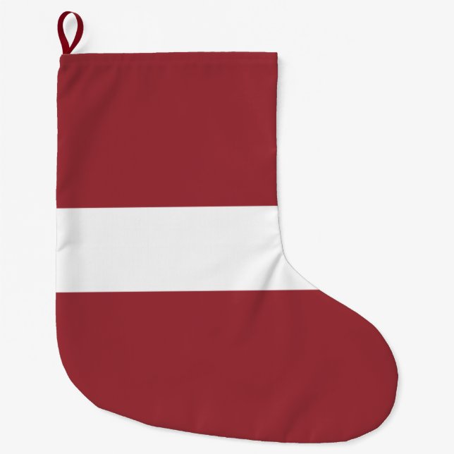 Meia De Natal Grande Bandeira letã (Letónia) (Frente)