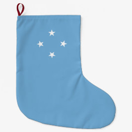 Meia De Natal Grande Bandeira Micronésia (Estados Federados da Micronés