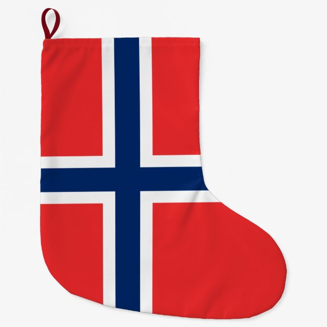 Meia De Natal Grande Bandeira norueguesa (Noruega) (Frente)