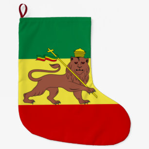 Meia De Natal Grande Bandeira Rastafariana (Rastafarianismo) (rasta)