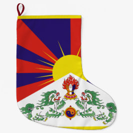 Meia De Natal Grande Bandeira Tibetana