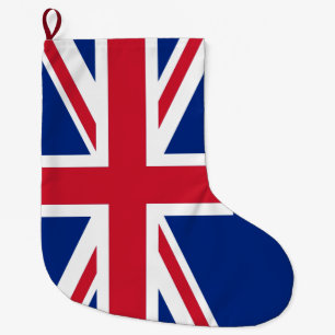 Meia De Natal Grande Bandeira Union Jack de Reino Unido