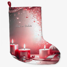 Meia De Natal Grande Banheiro de Natal Decorativo das Velas Vermelhas