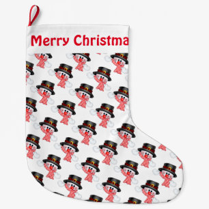 Meia De Natal Grande Banho de Natal/Snowmen