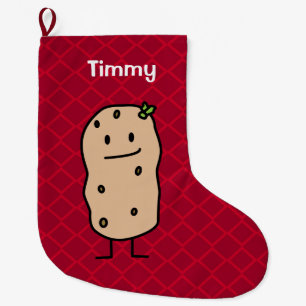 Meia De Natal Grande Batatas da batata - sorriso bonito feliz do Natal