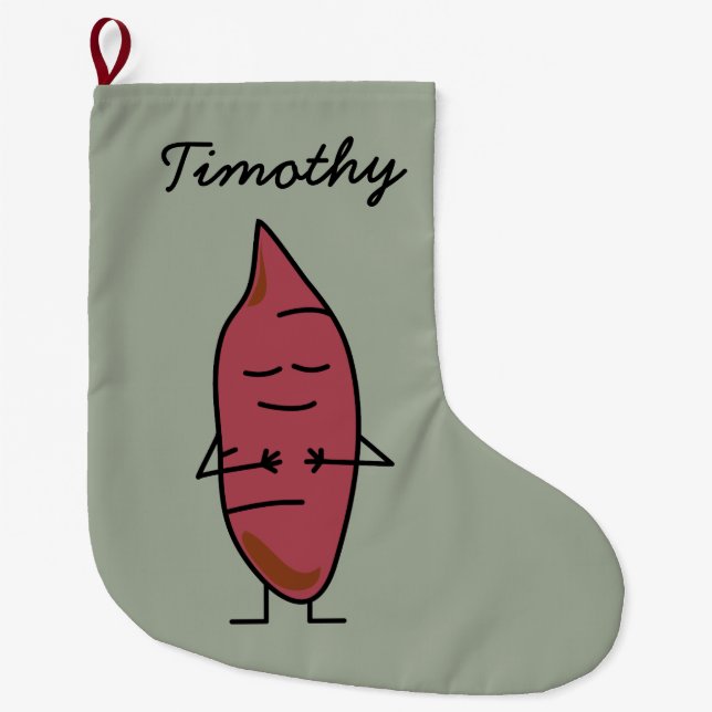 Meia De Natal Grande Batatas dos Yams do Yam da batata doce happybaked (Frente)