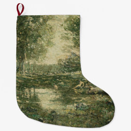 Meia De Natal Grande Bathers in Green Woodland Landscape (Arte Vintage)