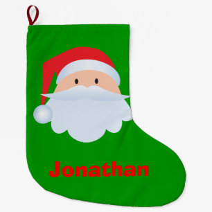 Meia De Natal Grande Bela Noite Criança Natal Stocks