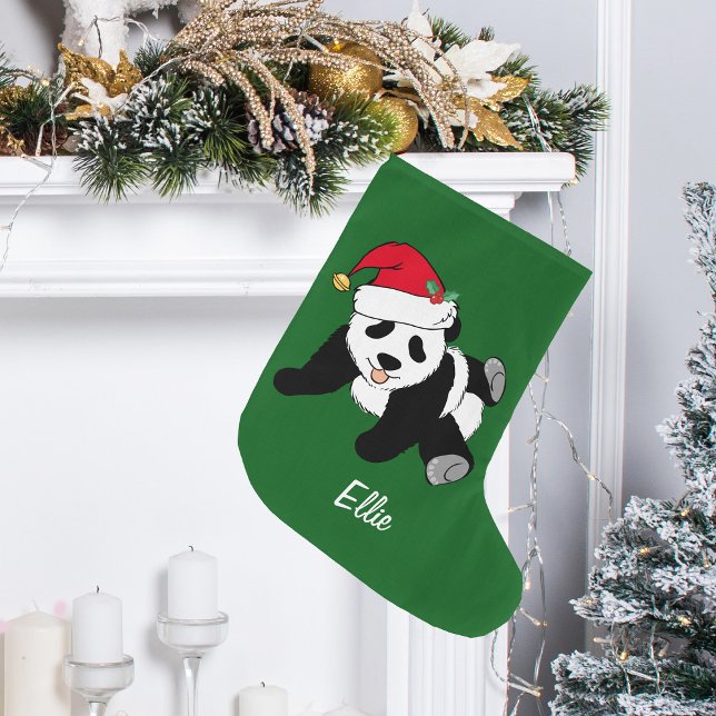 Meia De Natal Grande Belo Urso de Panda de Natal (Criador carregado)