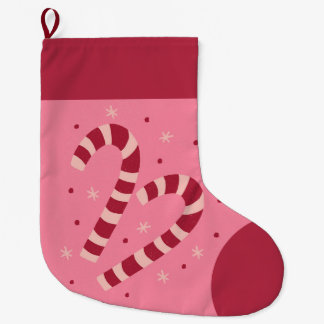 Meia De Natal Grande Bengalas de Natal