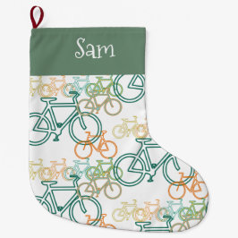 Meia De Natal Grande Bicicletas Personalizadas de Estoque de Natal