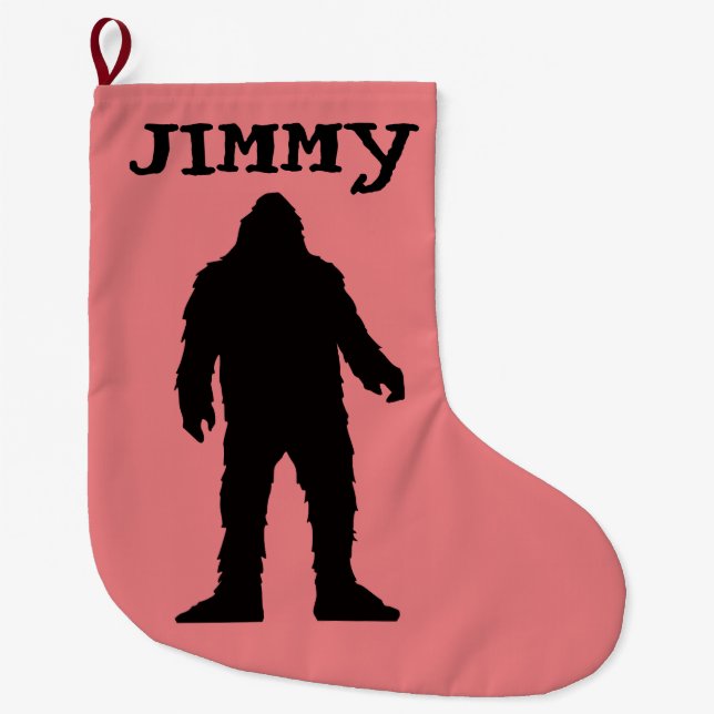 MEIA DE NATAL GRANDE BIGFOOT CUSTOM CHRISTMAS STOCKING  (Frente)