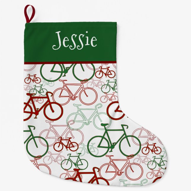 Meia De Natal Grande Bikes - Parada de Natal Personalizada (Frente)