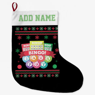 Meia De Natal Grande Bingo Jackpot Ugly Christmas Sweater