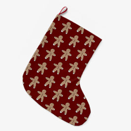 Meia De Natal Grande Biscoitos de Natal Vermelhos de Gengibre