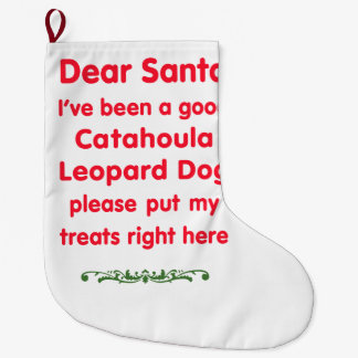 Meia De Natal Grande bom cão do leopardo de Catahoula