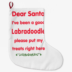 Meia De Natal Grande bom labradoodle