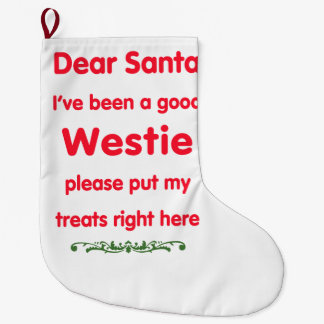 Meia De Natal Grande bom Westie