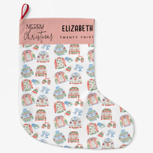 Meia De Natal Grande Bonita e Feia Doce Feliz Natal Presente