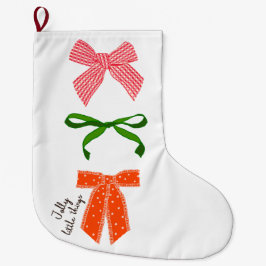 Meia De Natal Grande Bow Jolly Little Things Natal