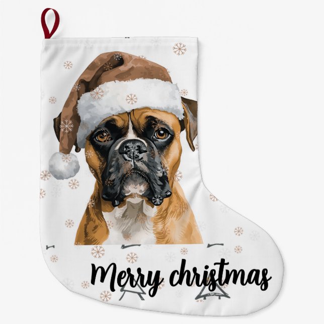Meia De Natal Grande Boxer natal (Frente)
