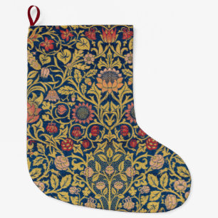 Meia De Natal Grande Bright Violet e Columbine (por William Morris)