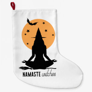 Meia De Natal Grande Bruxa Contemporânea de Halloween