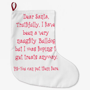 Meia De Natal Grande Buldogue impertinente