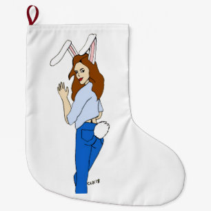 Meia De Natal Grande bunnygirl